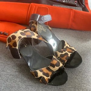 Lightly worn Pedro Garcia leopard sandals